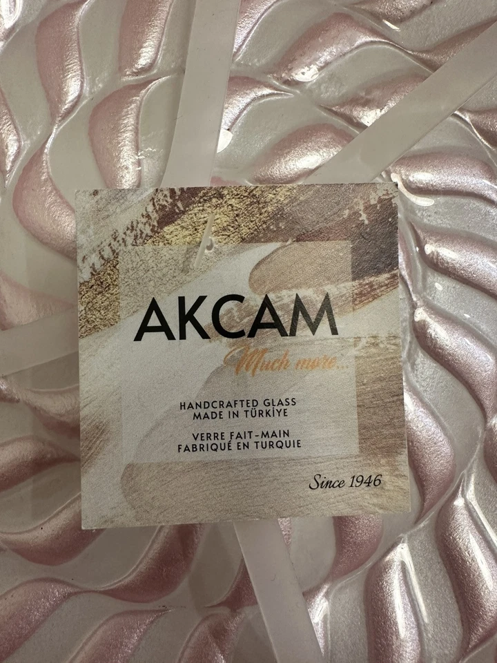 "Juego de 4 platos de aperitivo Akcam Pink Candy Swirl 7"" NUEVO Foto 2 de 4