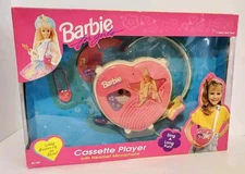 1993 Barbie Heart Cassette Player & Microphone Headset BE-400 NEW IN BOX vintage