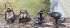 VTG Durham Industries Die Cast Metal Miniatures Doll House Furniture Lot Of 4