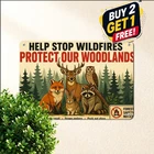 Vintage Wildlife Forest Fire Prevention Bold Poster Tin Metal Sign