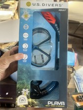 U.S. Divers Playa Adult Snorkeling Combo, Mask and Snorkel, Blue, Red, Black