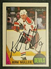 Kirk Muller Signed Hockey Card with JSA COA