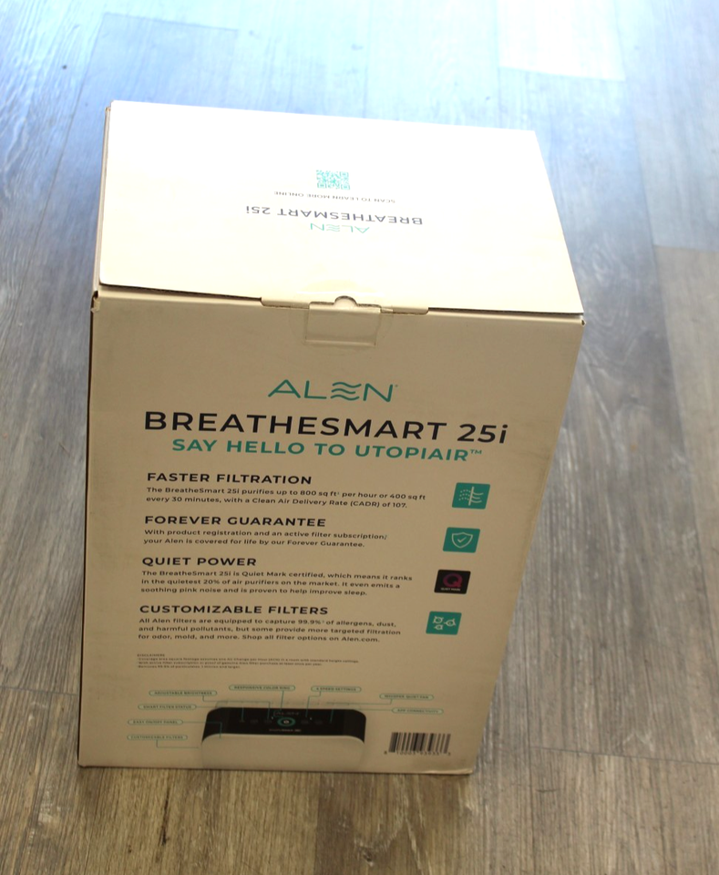Alen BreatheSmart 25i Air Purifier w/ HEPA Pure Filter - 800 sqft - NEW ...