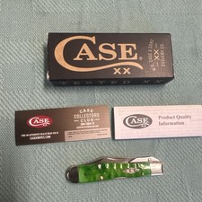 Case Cheetah Cub, Stunning! Bright Green Bone, Gator Jig, Diamond Shield, NIB!