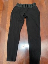 bebe Black Ponte Knit Pull On Skinny Pants Women's Small Made in USA