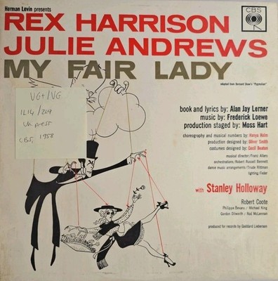 Harrison & Julie Andrews My Fair Lady Soundtrack Vinyl Record VG+/VG EPG 68001