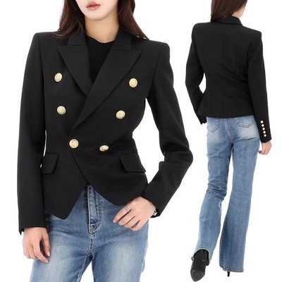Balmain Double-Breasted 6-Button Wolle Jacke FF1SI505WB08 0PA 146351371