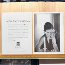 1992 Waterford Crystal Lifetime Moments Vintage 2 Page Print Ad Decor Advert Art