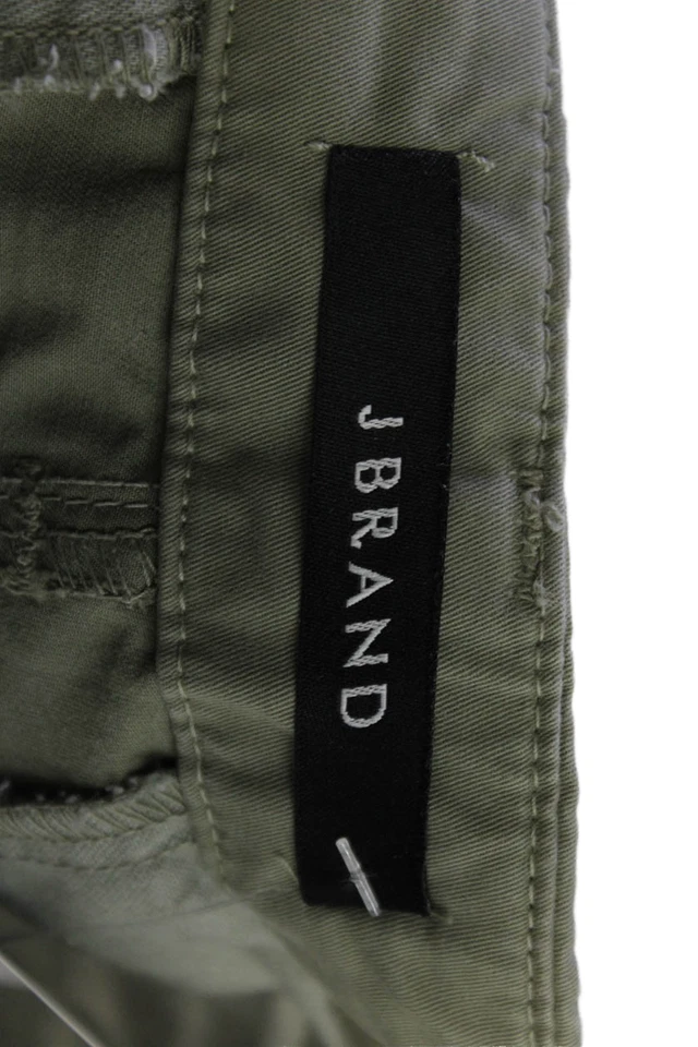 J Brand Womens Cotton Garrison Buttoned Tapered Pants Green Size EUR 26 - Image 4 of 4