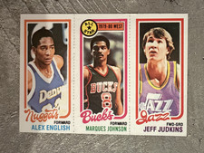 Alex English 1980-81 Topps #68/2/75 (w/Marques Johnson, Jeff Judkins RC)
