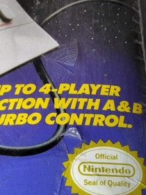 NIB 1990 NINTENDO NES FOUR SCORE FOUR PLAYER MODULE ACCESSORY Damaged Box