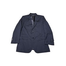 Theory Mens Shaw Miller Navy Blue Wool Blend Pinstripe Blazer Sport Coat 42R