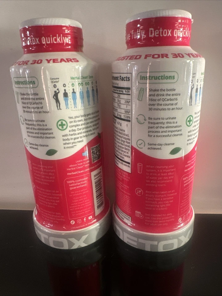 Pacote com 2 - Suplemento de ervas tropicais Herbal Clean QCarbo16 fl oz 16 - Imagem 4 de 4