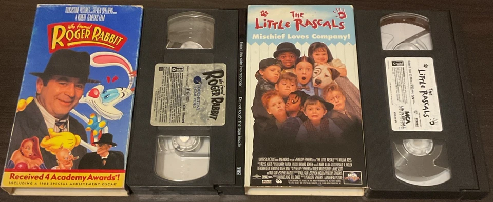 90’s Kids & Family Movies VHS Lot of 4: Who Framed Roger Rabbit, Little Rascals, - Image 4 of 4