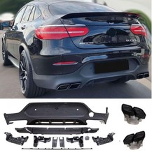 ? HECKDIFFUSOR + AUSPUFFBLENDEN SCHWARZ FÜR MERCEDES GLC COUPE C253 63 AMG OPTIK ? HECKDIFFUSOR + AUSPUFFBLENDEN SCHWARZ FÜR MERCEDES GLC COUPE C253 63 AMG OPTIK