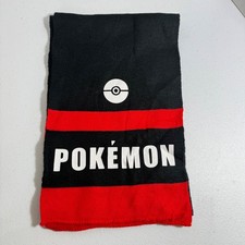 Pokemon Scarf Black Red Pikachu Ball Knit Winter Warm Unisex Adult