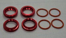 Collare precarico ammortizzatori in lega CNC rosso 4 pezzi per Axial Yeti XL AX90032 Dhawk Racing