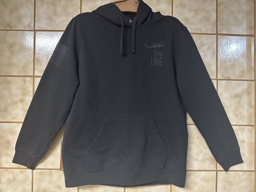 Nine Line Apparel Men’s Black Hoodie, Sz XL Outdoors Urban Athliesure USA