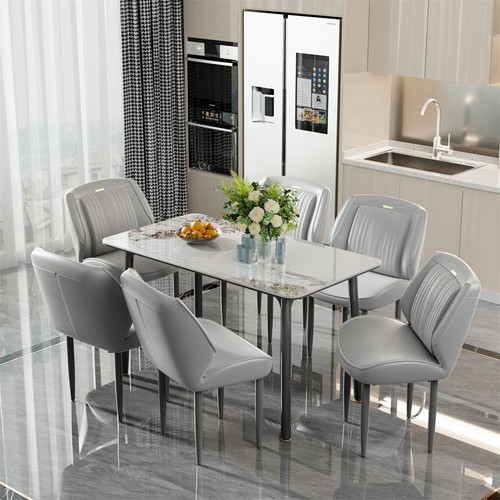 2-6pcs Modern Dining Chairs Heavy Duty Leather Upholstered Kitchen Side Chairs - Picture 2 of 25