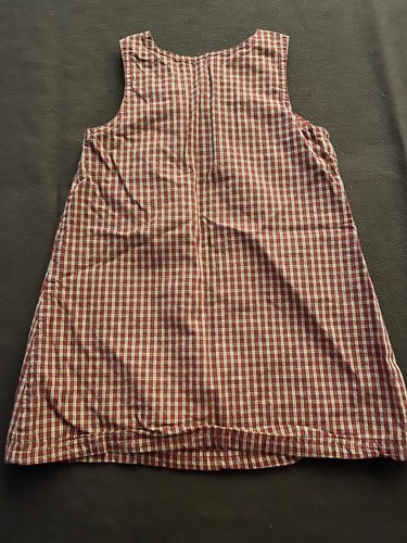 Girls Plaid Jumper Apple Design Size 4/5 MANDAL BAY Sleeveless - Picture 2 of 3