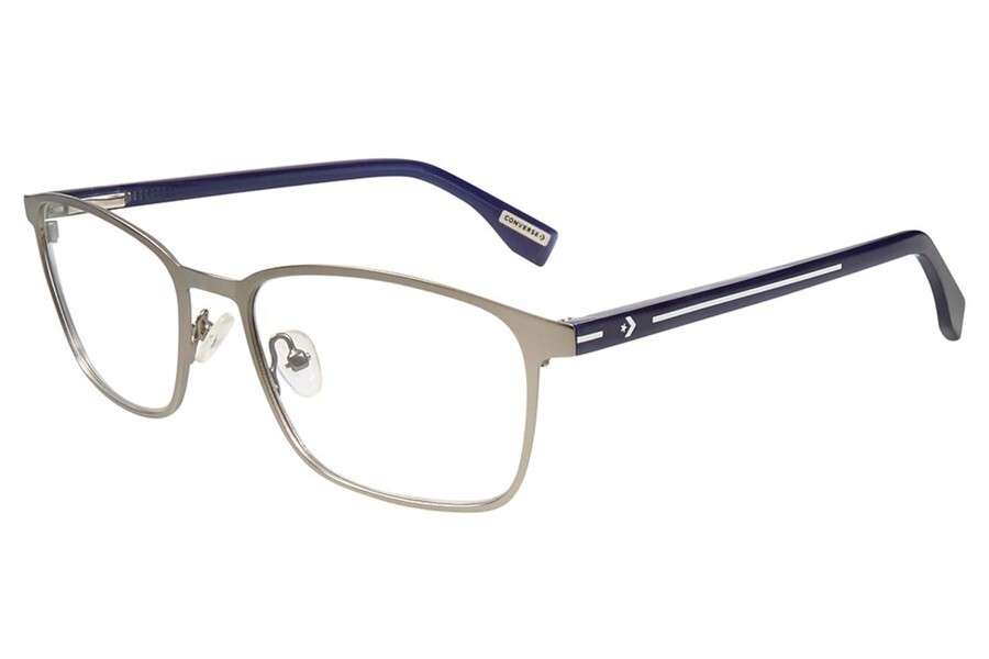 Оправа для очков Converse Q111 из оружейного металла/Синяя квадратная металлическая оптическая оправа 53-18-140