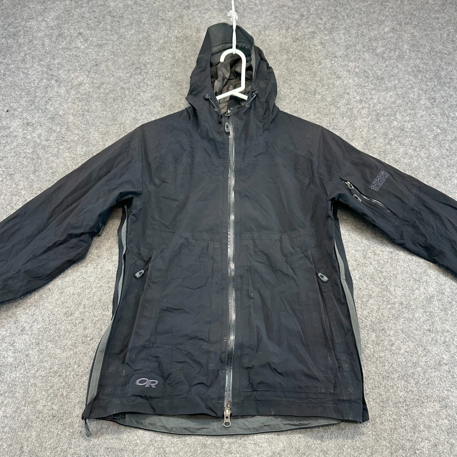 outdoor-research rain coat nylon taped seams aspire goretex jacket
