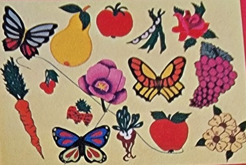 * ARTEX HG 1055 CUTOUTS ROSE BUTTERFLY FRUIT VEGETABLE Picture 1620 ...