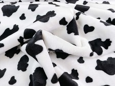FELLIMITAT Stoff Plüsch Plüschstoff Kuschelweich KUH gefleckt EUR 15,98/m