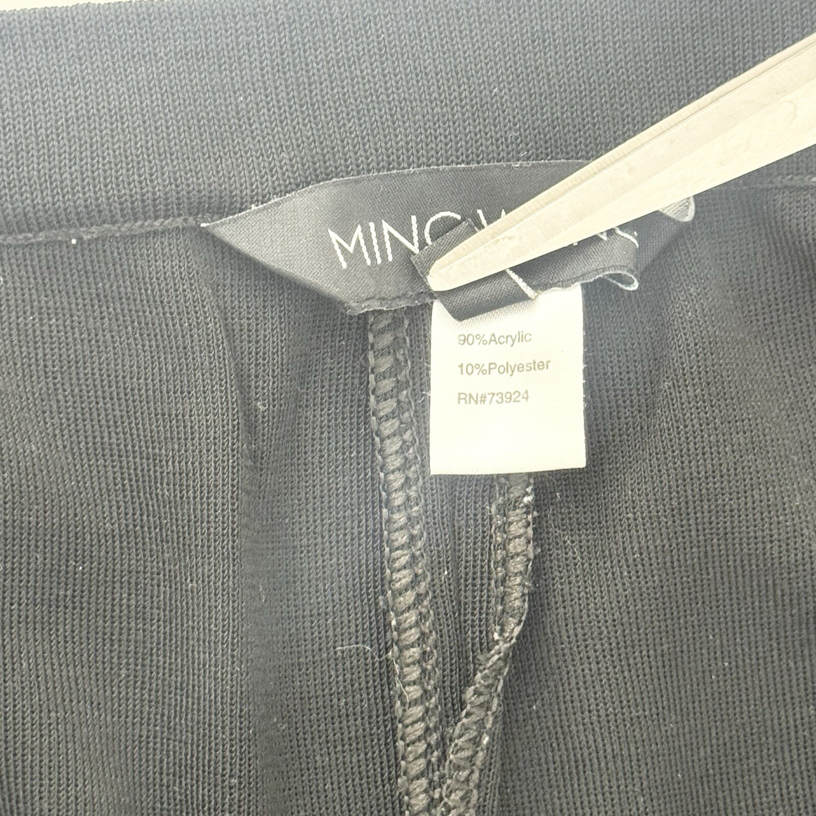 Ming Wang Knit Pull-On Cropped Pants 26” Black  XL Capsule Wardrobe Quiet Luxury