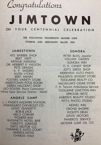 Rare 1948 JAMESTOWN CALIFORNIA Centennial Program TUOLUMNE COUNTY Hist & Photos - Imagen 4 de 9