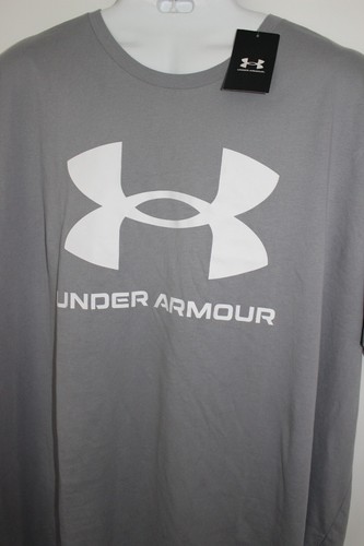 UNDER ARMOUR GRAUES BIG LOGO S/S LOOSE FIT T-SHIRT GR: 5XL 5X Neu mit Etikett