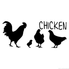 Chicken Rooster - Decal Sticker - Multiple Colors  Sizes - ebn6433