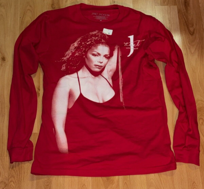 Janet Jackson ロンT Lサイズ 2024 新品未使用 JANET JACKSON OFFICIAL LAS VEGAS RESIDENCY TOUR 2025 RED LONG