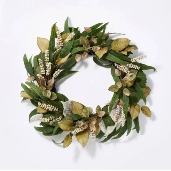 Umbral con corona Studio McGee verde decorativo 26” pulgadas Foto 2 de 4