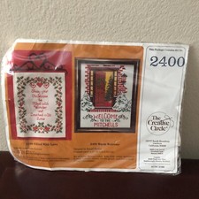 Vintage The Creative Circle Christmas Welcome Cross Stitch Kit