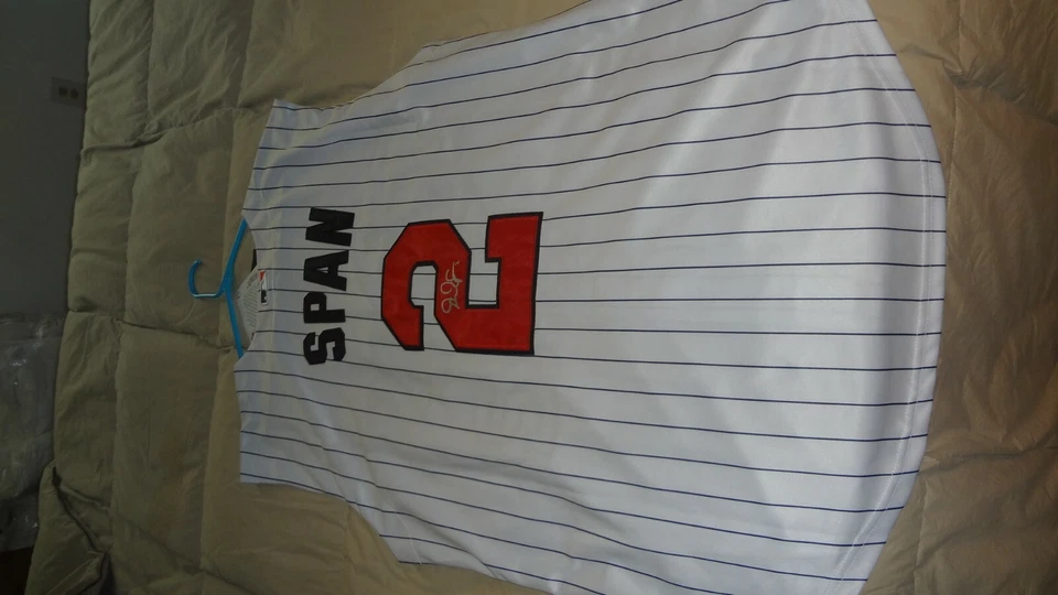 CAMISETA DE BÉISBOL DE LOS GEMELOS DE MINNESOTA AUTOGRAFIADA DE DENARD SPAN NUEVA CON ETIQUETAS Foto 2 de 4