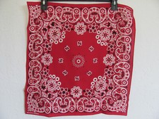 J Crew Wallace  Barnes- Red Western Floral- 20x20 -100 Organic Cotton Bandana