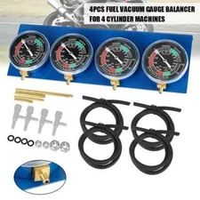 Motorcycle Tester Carburetor Carb Kit for 2/4 Cylinder Ignition Balancer