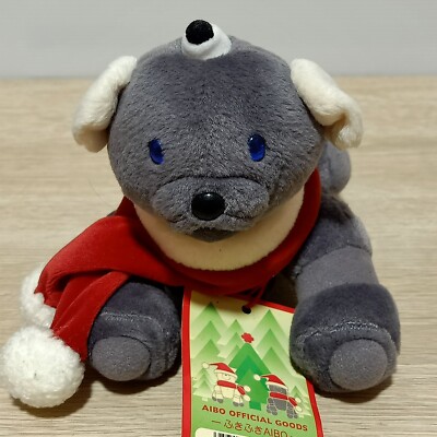 AIBO Roboter Hund Grau X'Mas Plüsch Einweg Spielzeug Japan MISSING Santa Hat ...