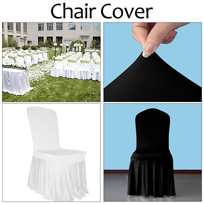Weiß Schwarz Spandex Stuhlbezug 1-100pcs für Hochzeit Bankett Meeting Zimmer Use