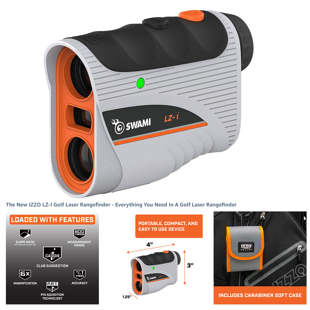 Izzo Swami LZ-I Laser Rangefinder Range 800 yds +/- 1yd inc Slope