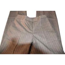 Ann Taylor, Size 4 Petite, NWOT, Lined Wool Slacks, Brown Pin Stripe