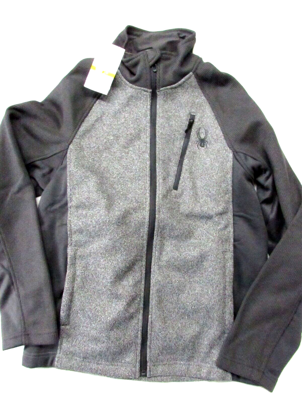 Мужская куртка Spyder Raider 2.0 размера M из вафельного трикотажа на флисовой подкладке с полной застежкой-молнией серого цвета