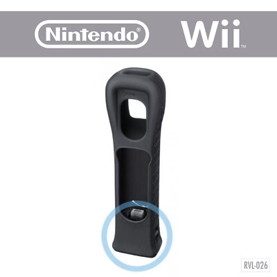 Motion Plus Adapter Sensor RVL-026 schwarz ORIGINAL Nintendo Wii + Silikon-Hülle