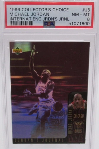 Michael Jordan 1996 Collector's Choice Journal Insert Card #J5 PSA 8 Basketball