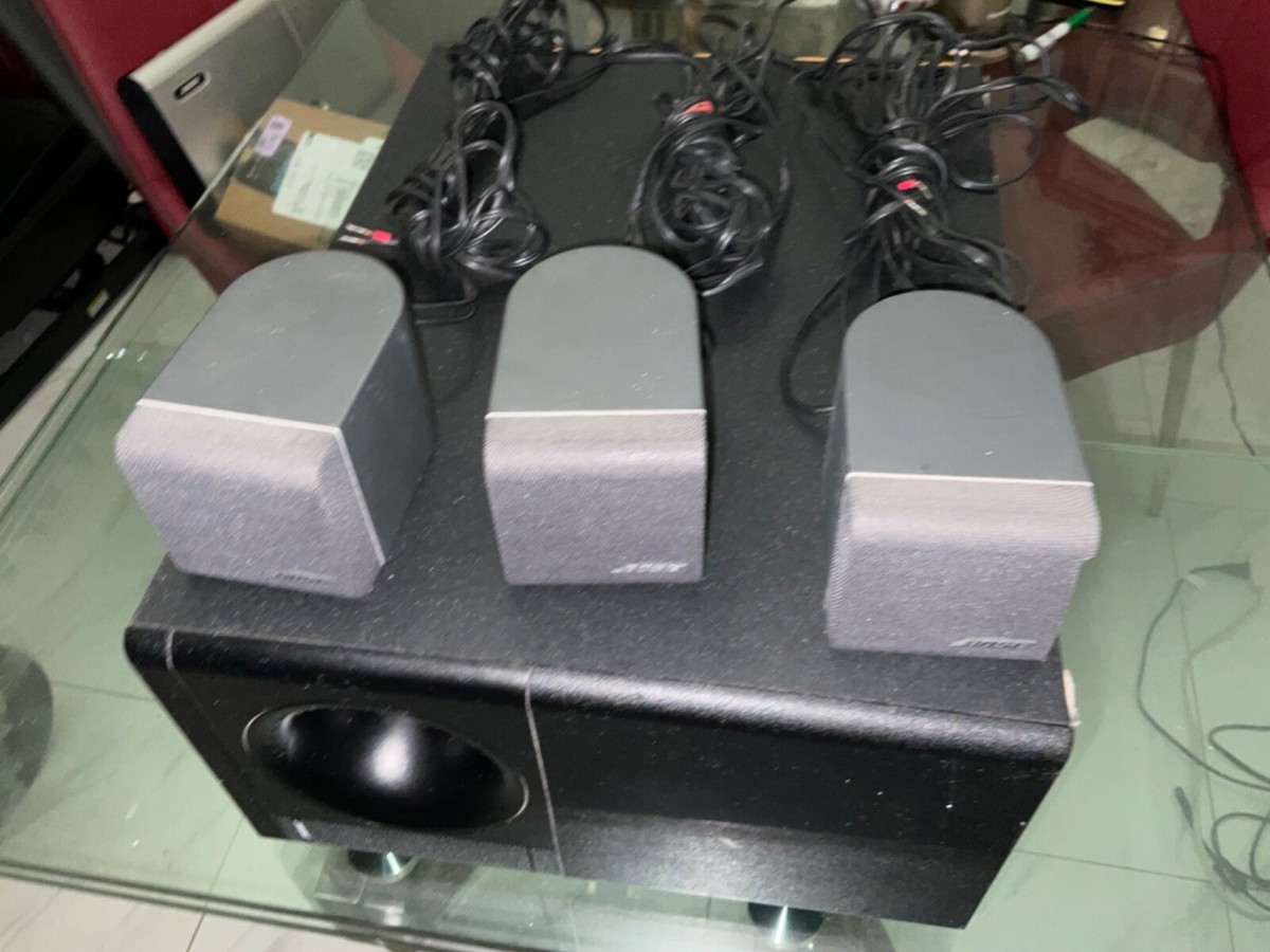 Bose Acoustimass 7 Home Theatre Speaker System W/ Subwoofer Wires+