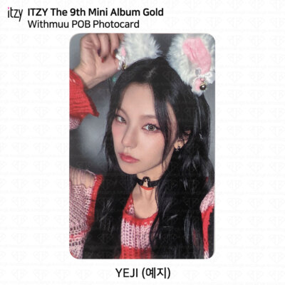 ITZY 9th Mini Album GOLD Withmuu CU BDM YES24 JYP MK POB Photocard