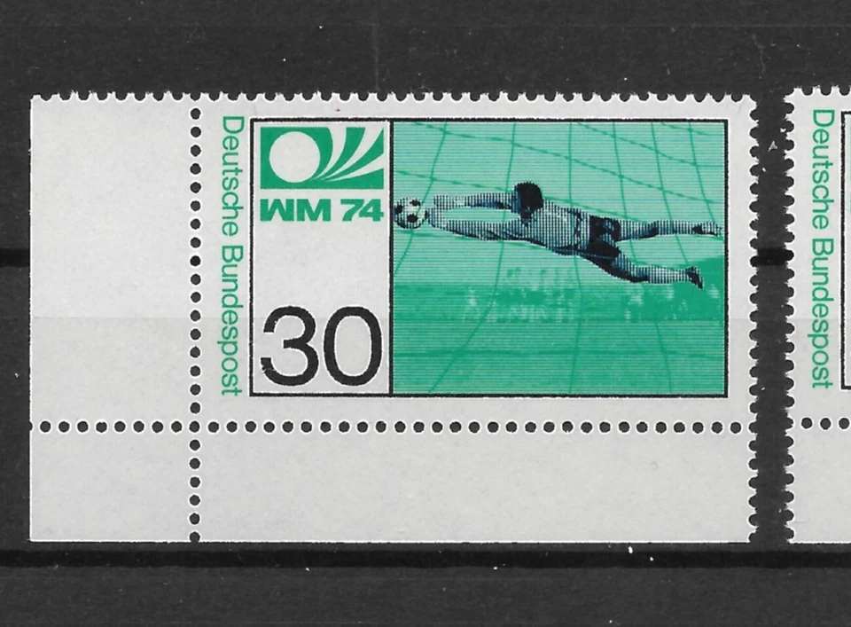 Bund 1974 ** 5x Mi 811 Fußball WM 30Pf Eckrand Ecke Formnummer 1+2 Fn1+2 (2022G) - Bild 4 von 4