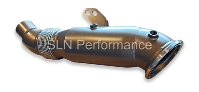 SLN BMW B58 Super 5'' Ceramic Coated Sport Cat Downpipe M140i M240i 240i 440i