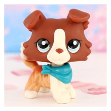 Mini Pet Shop LPS Red Collie dog 1542 Kid Toy LPS Collectable Pet Bobble